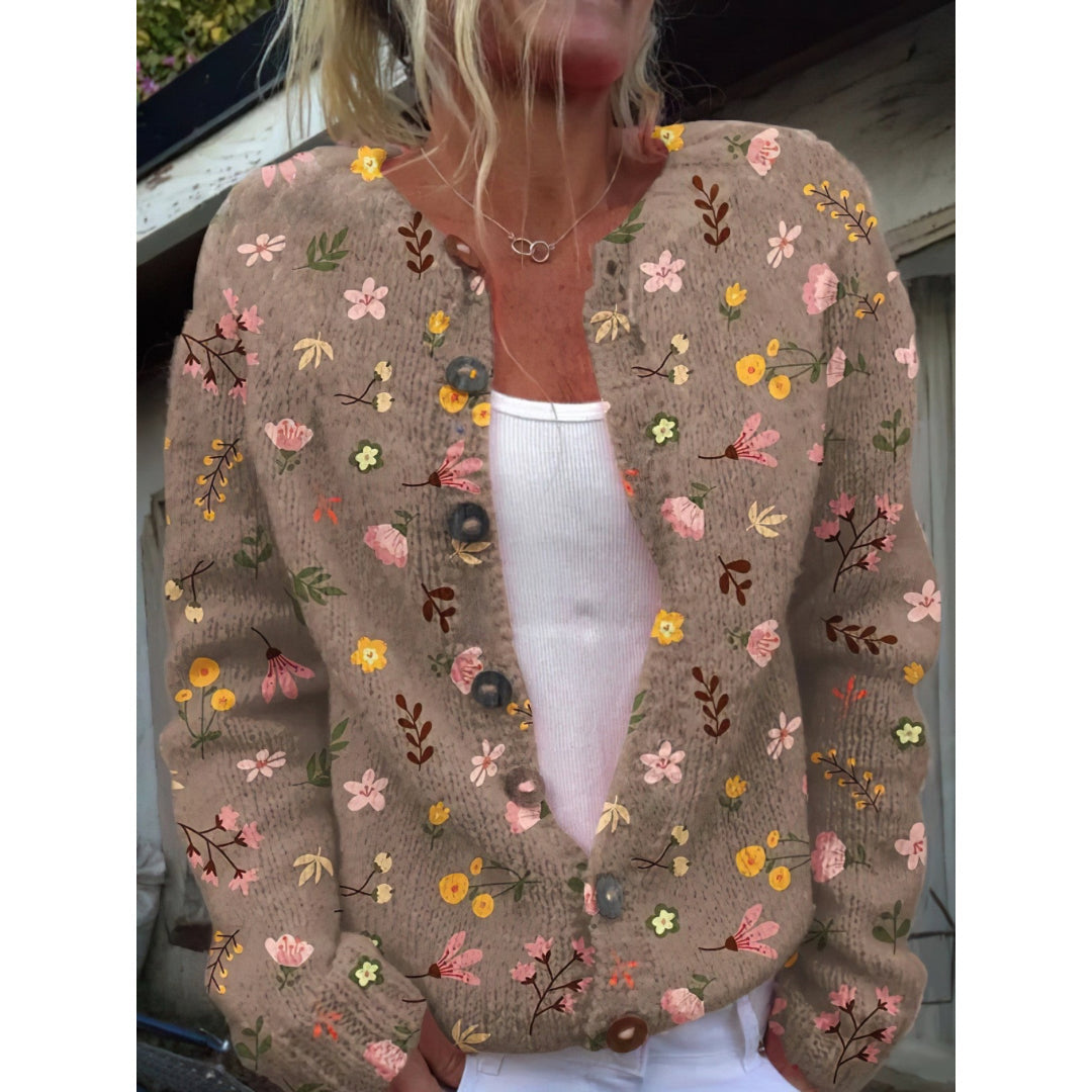 Linnea™ - Cardigan Med Blomstermønster