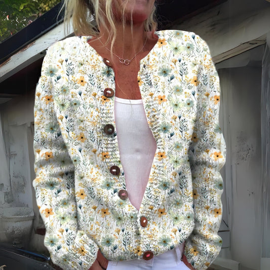 Linnea™ - Cardigan Med Blomstermønster